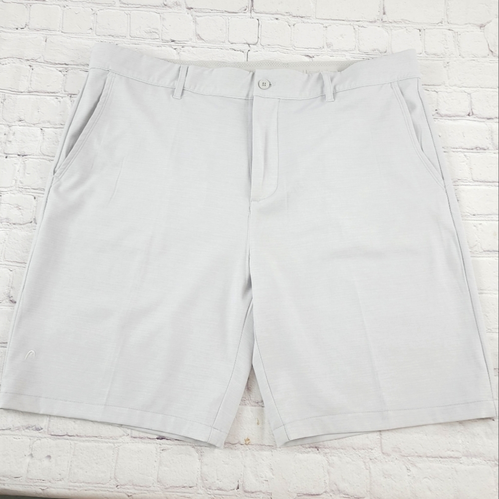 Head Men's Size 38 Flat Front Golf Shorts Grey